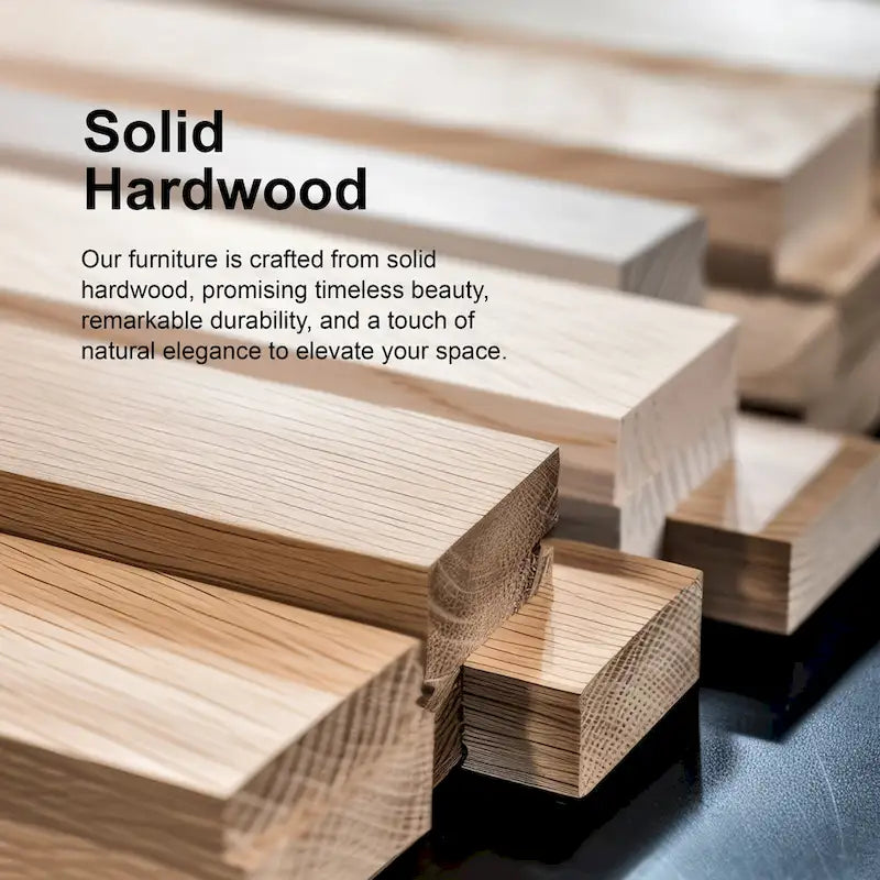 Evrena Modern 7-Piece Black Solid Wood Dining Set