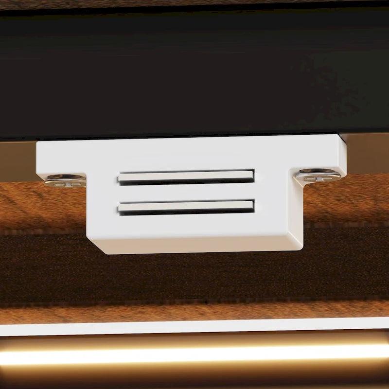 Kitchen Island with Drawers & Glass Cabinets, Converts to Office Desk