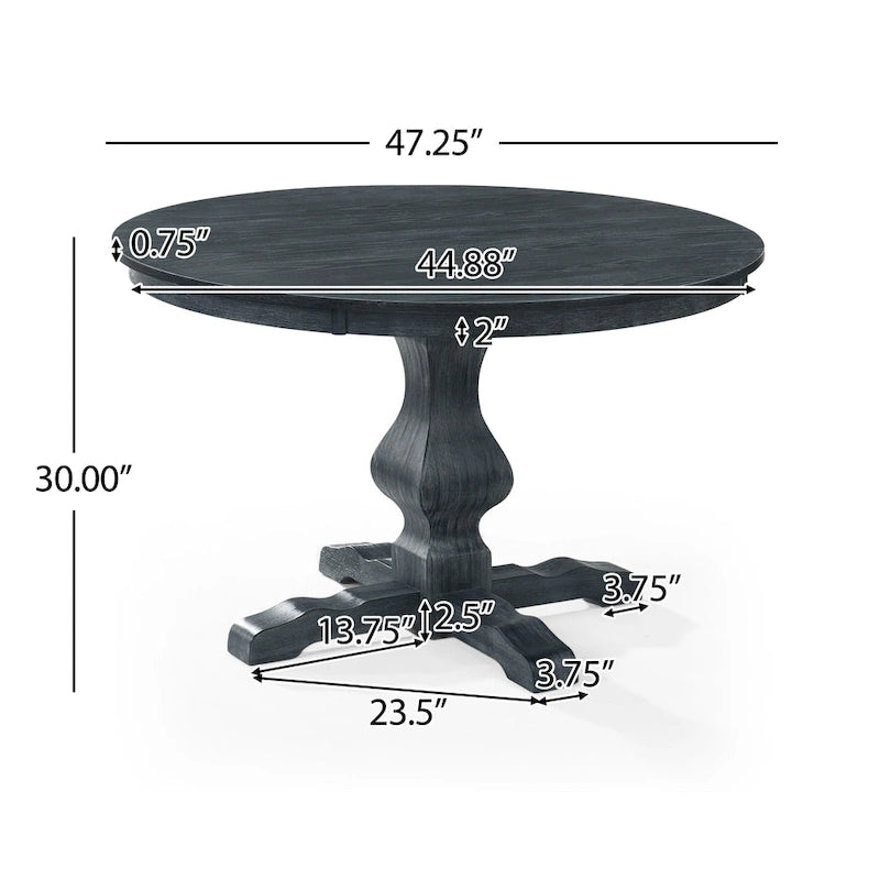 Remuda Wood and Cane Upholstered 5 Piece Circular Dining Set by