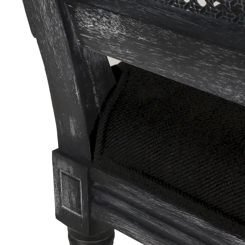 Remuda Wood and Cane Upholstered 5 Piece Circular Dining Set by