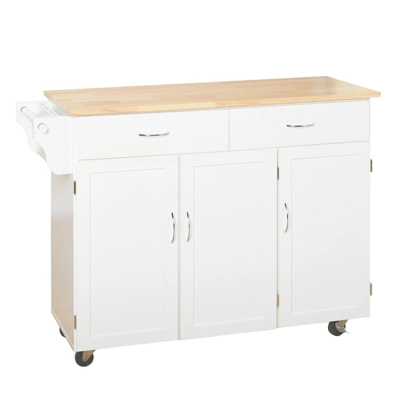 Simple Living Addie Kitchen Cart with Wood Top
