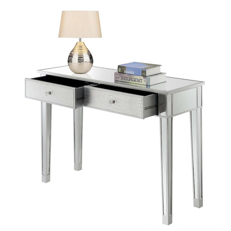 Gold Coast Mirrored 2 Drawer Desk/Console Table