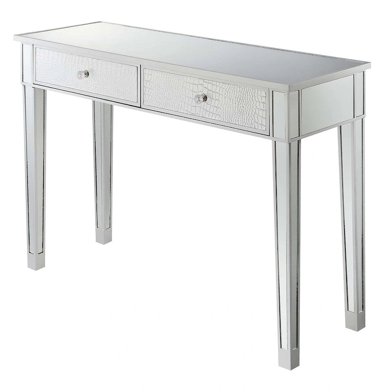 Gold Coast Mirrored 2 Drawer Desk/Console Table