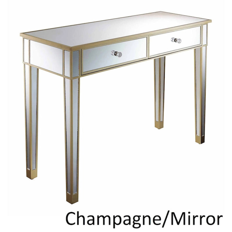 Gold Coast Mirrored 2 Drawer Desk/Console Table