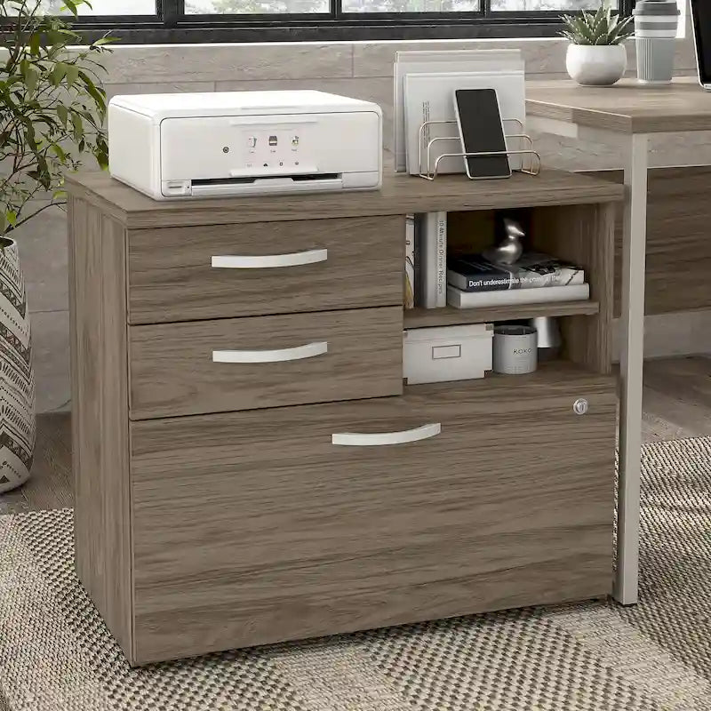 Hybrid Office Storage Cabinet with Drawers by