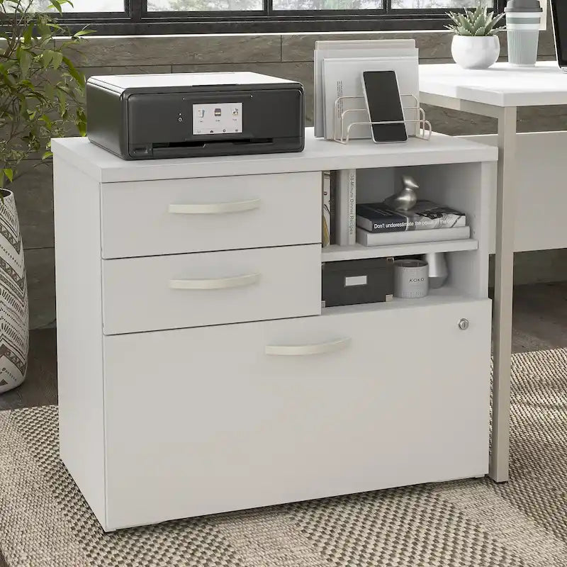 Hybrid Office Storage Cabinet with Drawers by