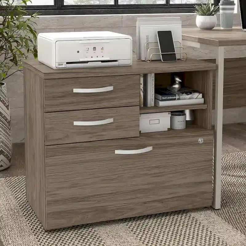 Hybrid Office Storage Cabinet with Drawers by 