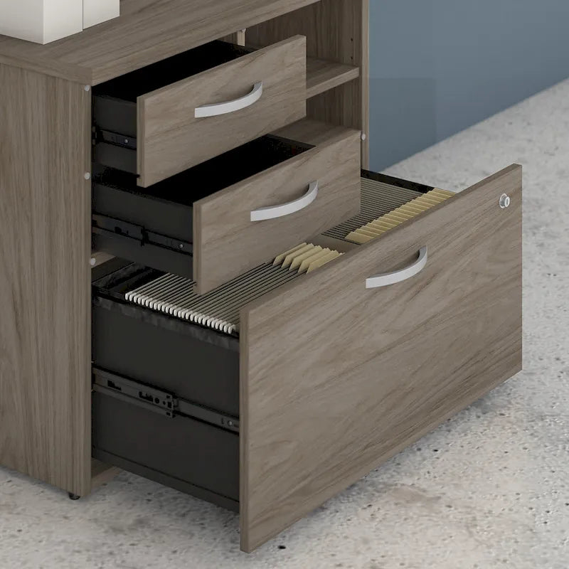 Hybrid Office Storage Cabinet with Drawers by