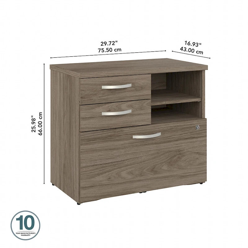 Hybrid Office Storage Cabinet with Drawers by