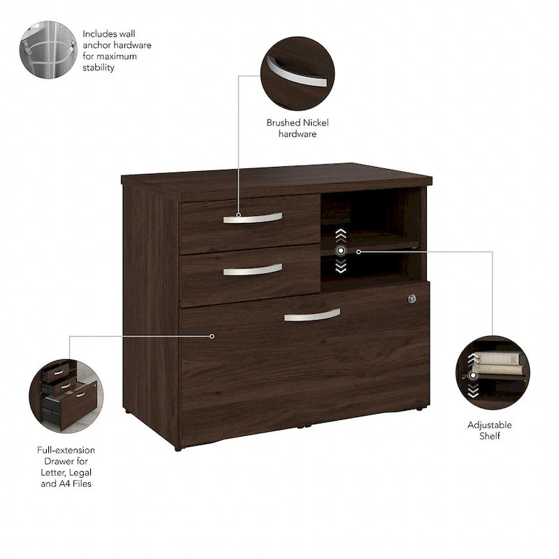 Hybrid Office Storage Cabinet with Drawers by