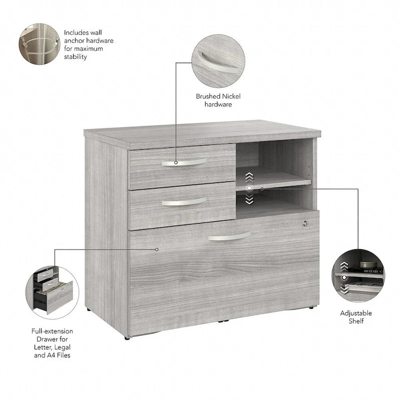 Hybrid Office Storage Cabinet with Drawers by