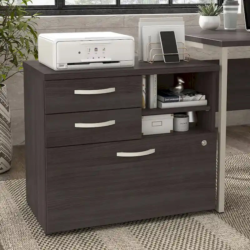 Hybrid Office Storage Cabinet with Drawers by