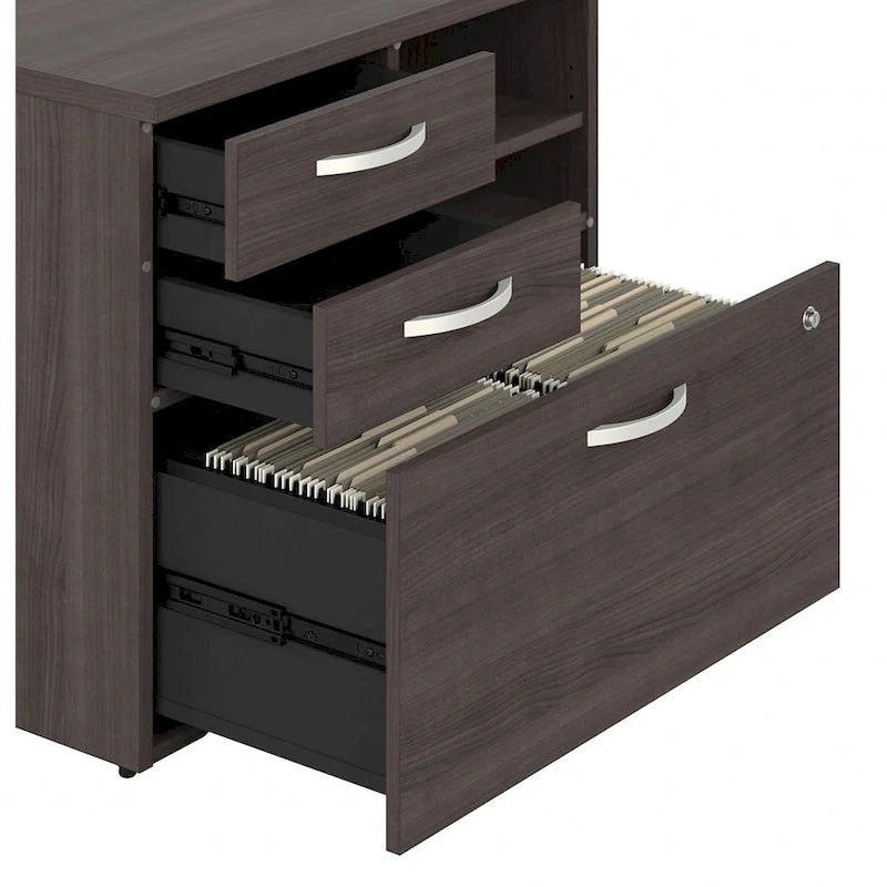 Hybrid Office Storage Cabinet with Drawers by