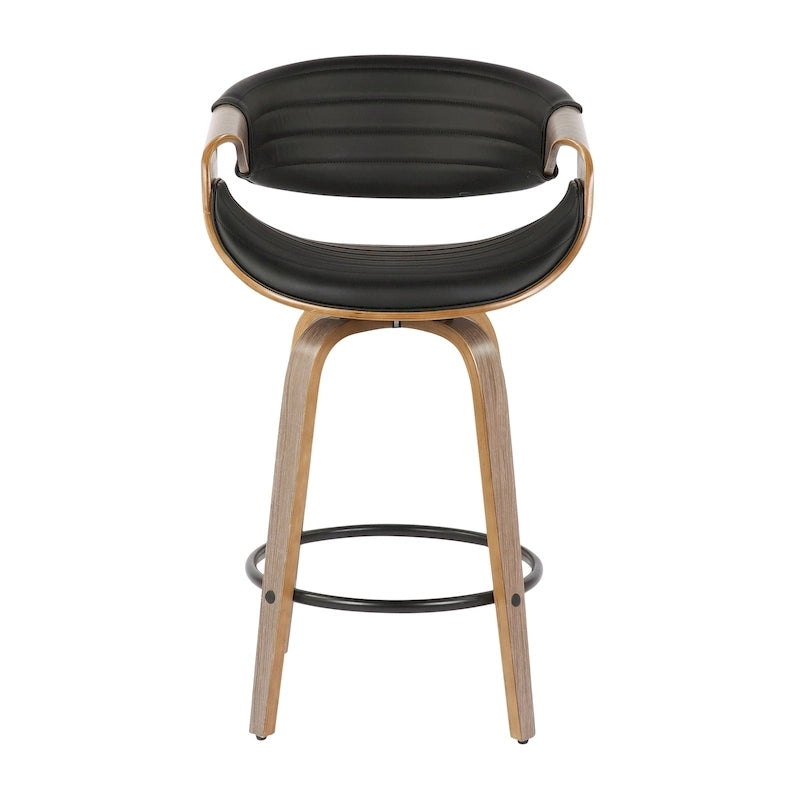 Kanteborg 26 Fixed-Height Counter Stool with Bent Wood Legs & Round Footrest (Set of 2)