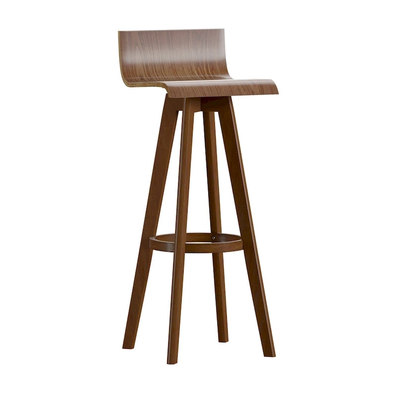 Ellery Mid-Century Modern Swivel Wood Stool (Set of 2)