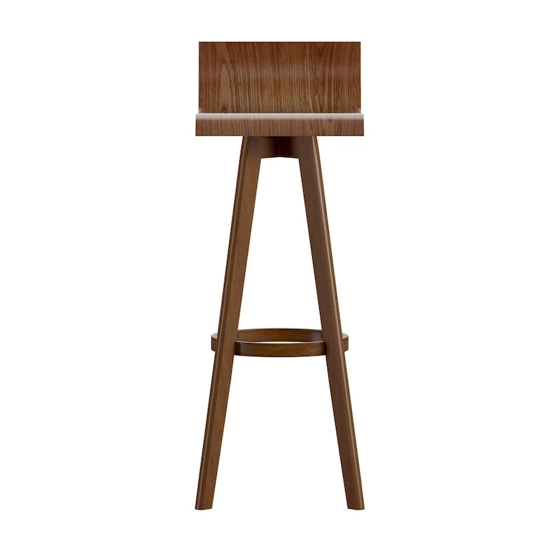 Ellery Mid-Century Modern Swivel Wood Stool (Set of 2)
