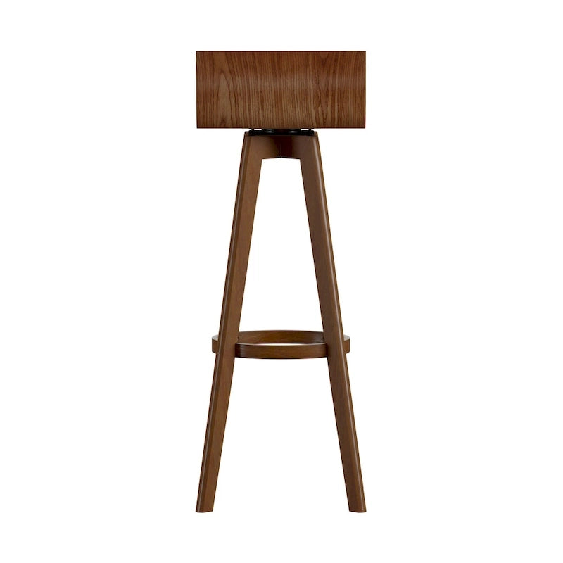 Ellery Mid-Century Modern Swivel Wood Stool (Set of 2)