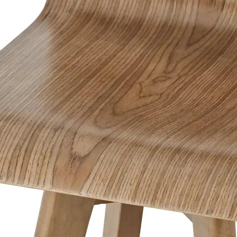 Ellery Mid-Century Modern Swivel Wood Stool (Set of 2)