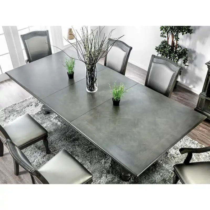 Tima Grey 103-inch Wood Expandable Dining Table