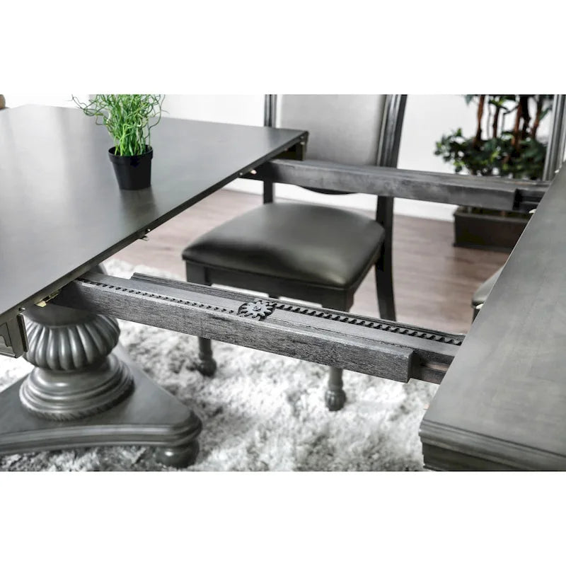 Tima Grey 103-inch Wood Expandable Dining Table
