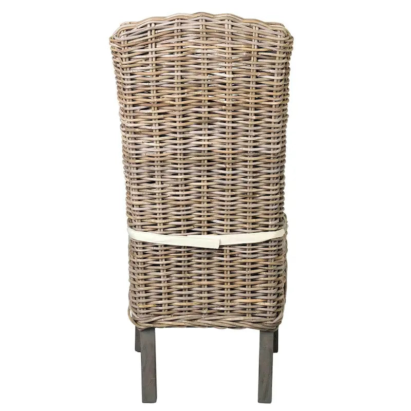 Natural Rattan Cushioned Dining Chairs by  (Set of 2)