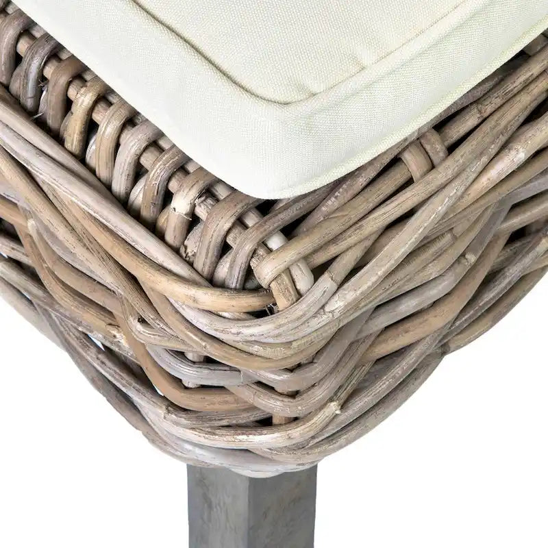 Natural Rattan Cushioned Dining Chairs by  (Set of 2)