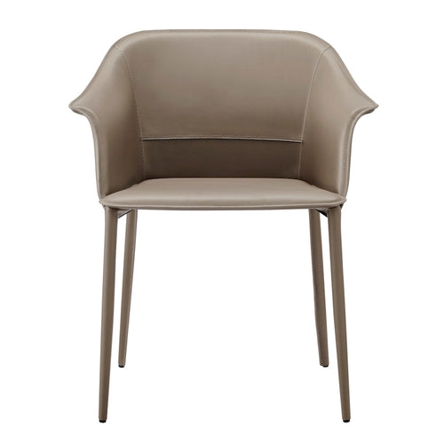Callie Recycled Leather Dining Arm Chair