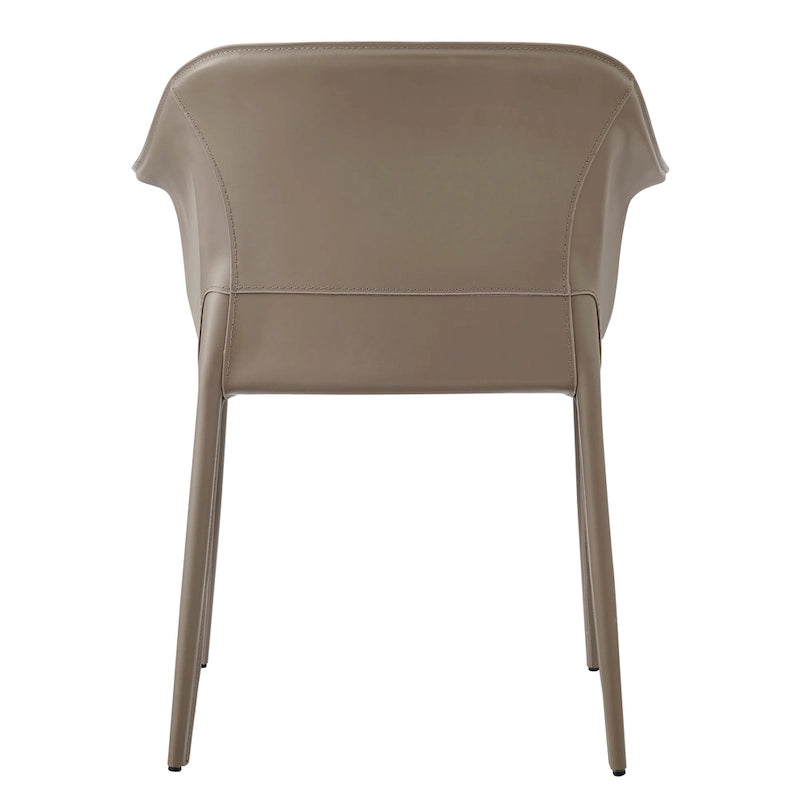Callie Recycled Leather Dining Arm Chair