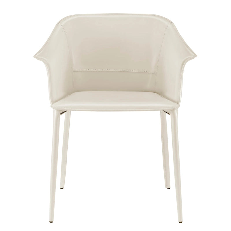 Callie Recycled Leather Dining Arm Chair