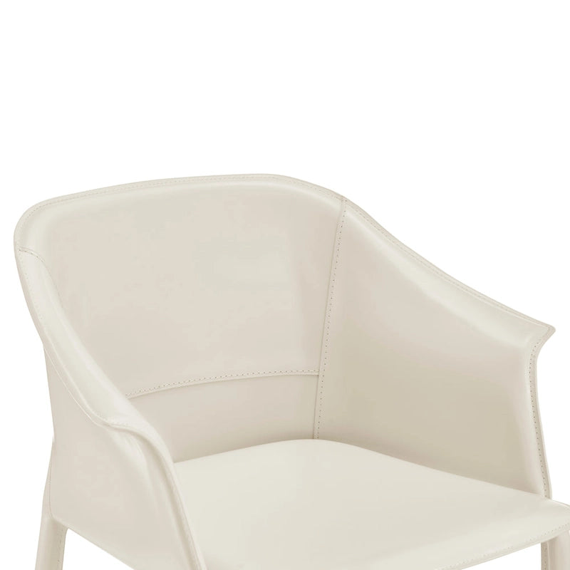 Callie Recycled Leather Dining Arm Chair