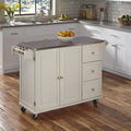 Dolly Madison Kitchen Cart with Stainless Steel Top by