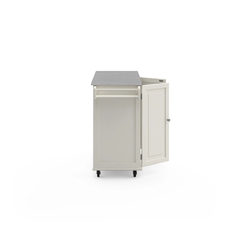 Dolly Madison Kitchen Cart with Stainless Steel Top by