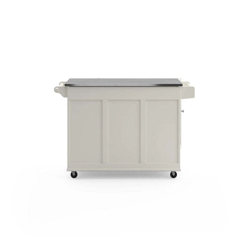 Dolly Madison Kitchen Cart with Stainless Steel Top by