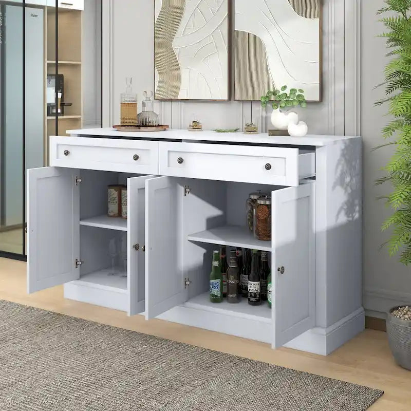 Kitchen Sideboard Storage Buffet Cabinet with 2 Drawers and 4 Doors