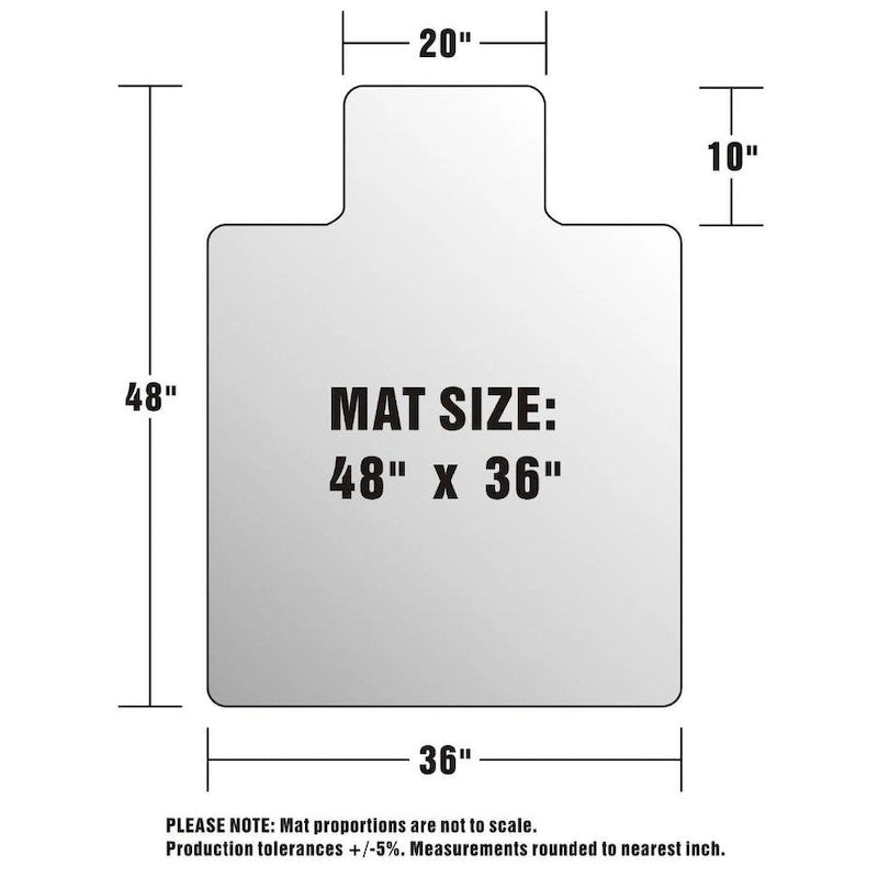 PVC Studded Office Chair Mat for Standard Carpet Pile