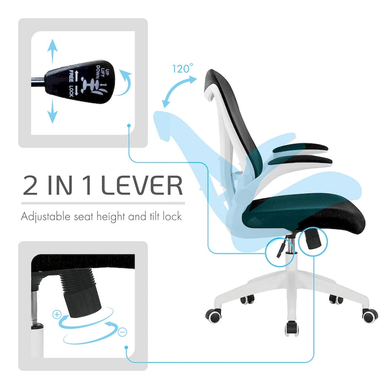 Cole Ergonomic Mesh Office Chair with Nylon Base and Tilt Mechanism