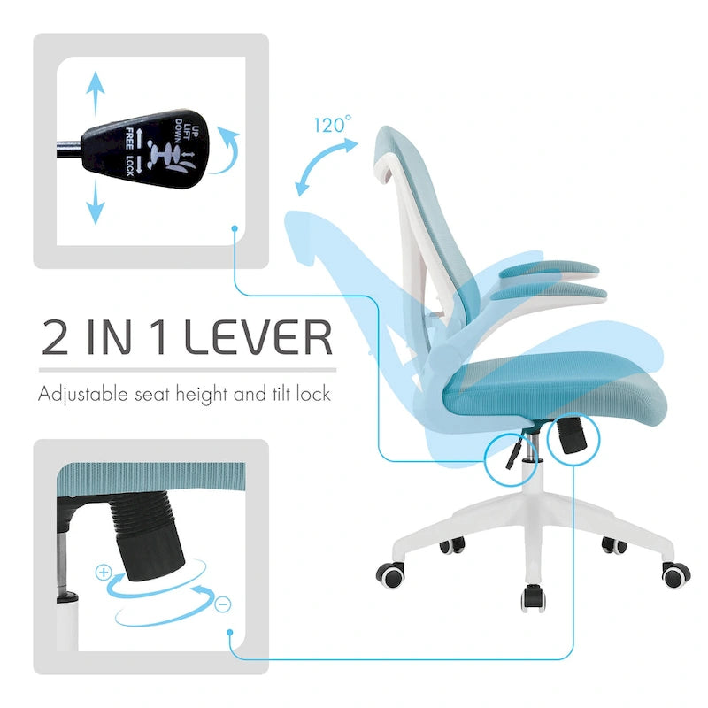 Cole Ergonomic Mesh Office Chair with Nylon Base and Tilt Mechanism