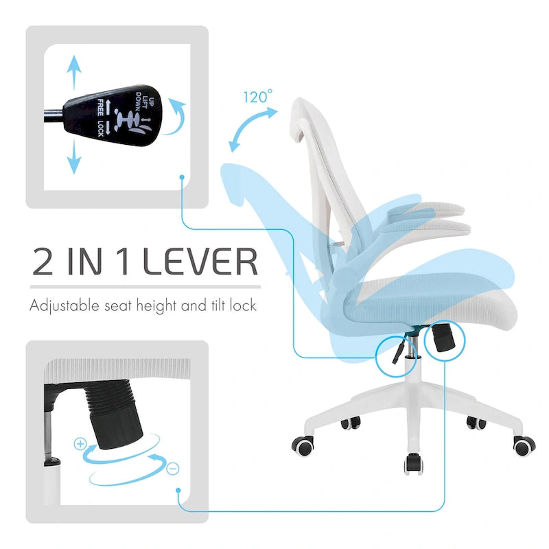 Cole Ergonomic Mesh Office Chair with Nylon Base and Tilt Mechanism