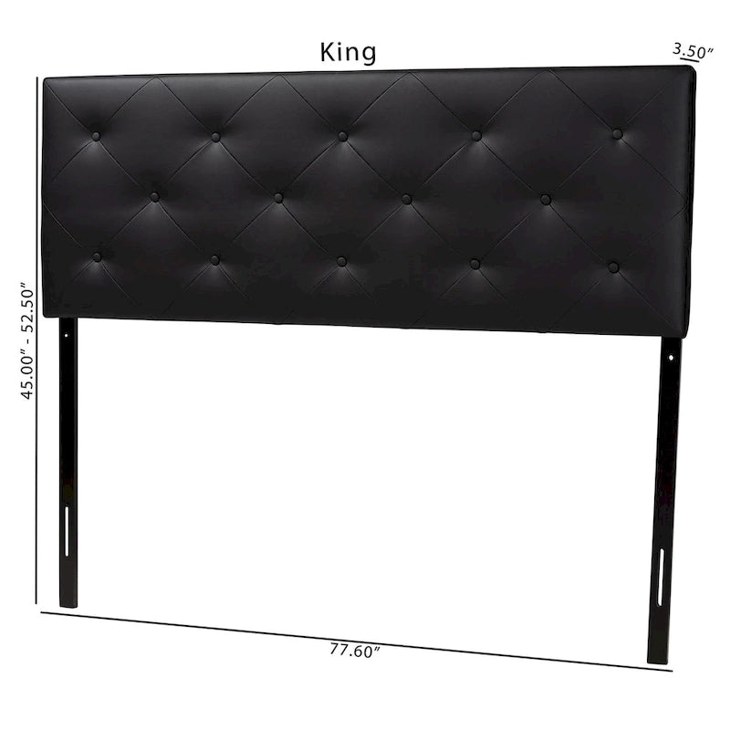 Porch & Den Minnehaha Contemporary Faux Leather Headboard