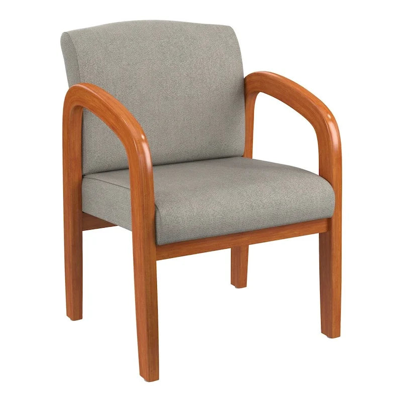 Medium Oak Finish Wood Visitor Chair
