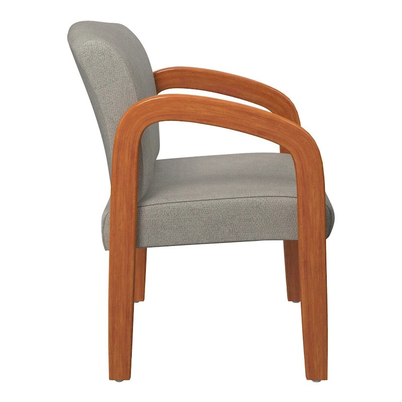 Medium Oak Finish Wood Visitor Chair