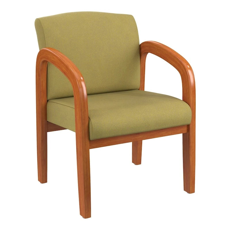 Medium Oak Finish Wood Visitor Chair