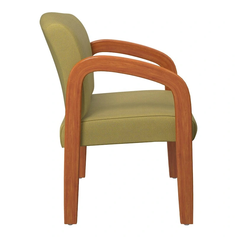 Medium Oak Finish Wood Visitor Chair