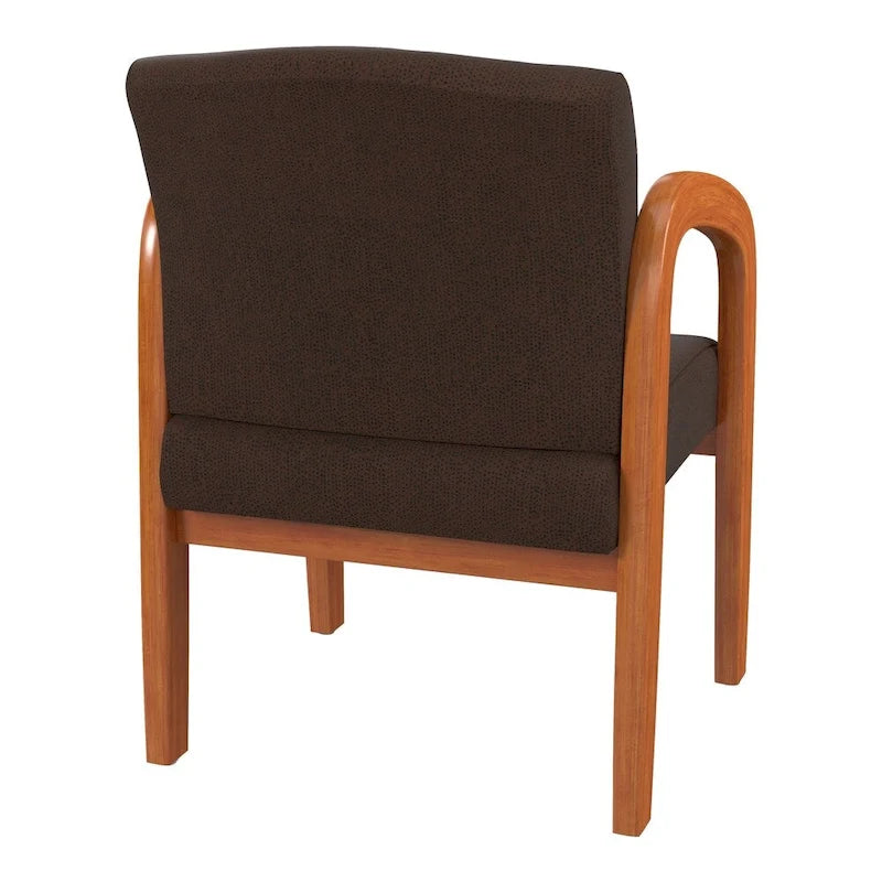 Medium Oak Finish Wood Visitor Chair