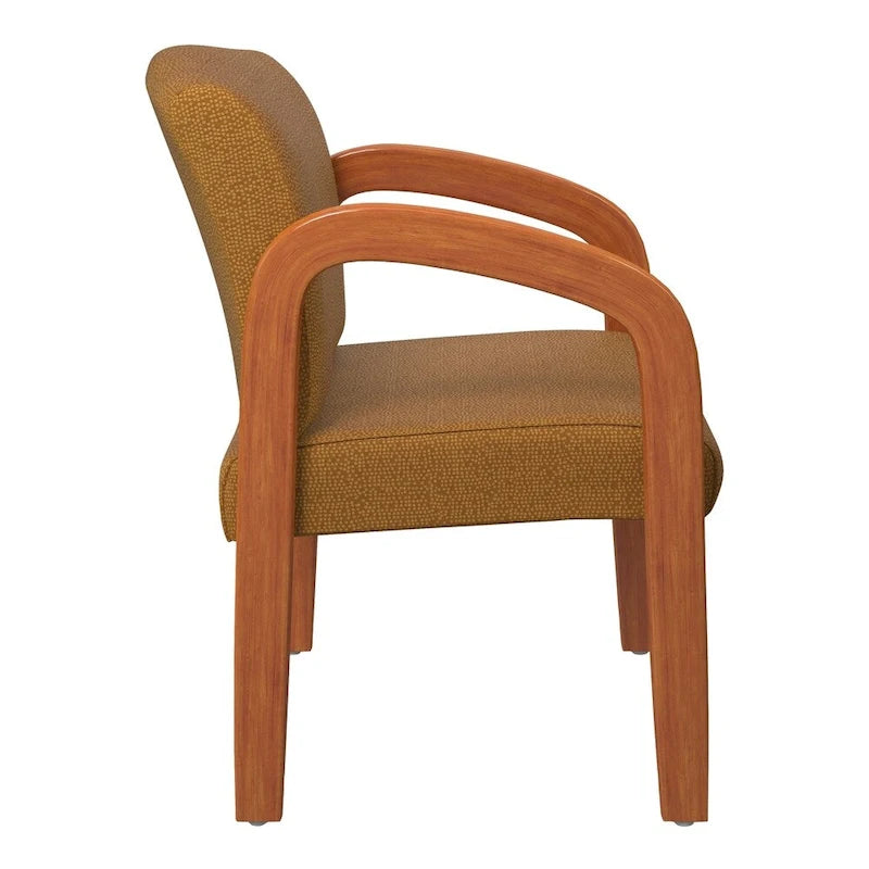 Medium Oak Finish Wood Visitor Chair