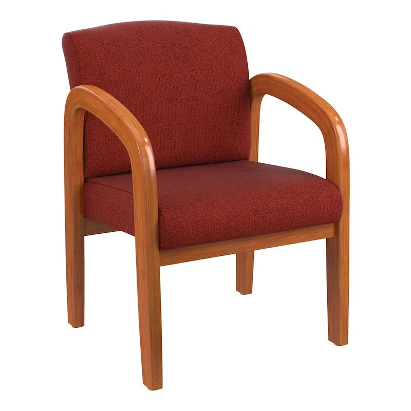 Medium Oak Finish Wood Visitor Chair
