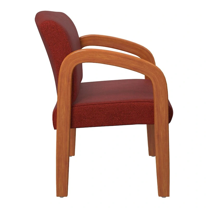 Medium Oak Finish Wood Visitor Chair