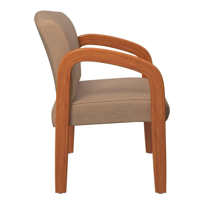 Medium Oak Finish Wood Visitor Chair