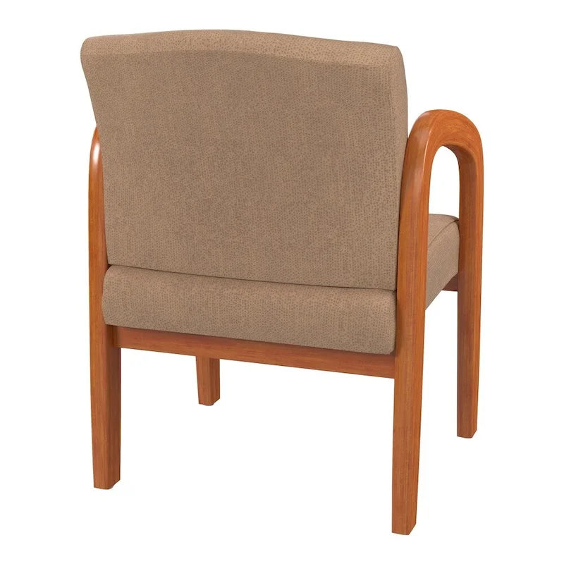 Medium Oak Finish Wood Visitor Chair