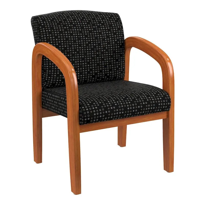 Medium Oak Finish Wood Visitor Chair